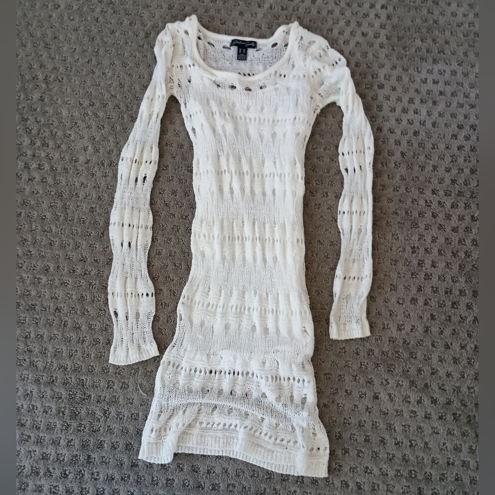 Streetwear Society Cream Lace Knit Sweater